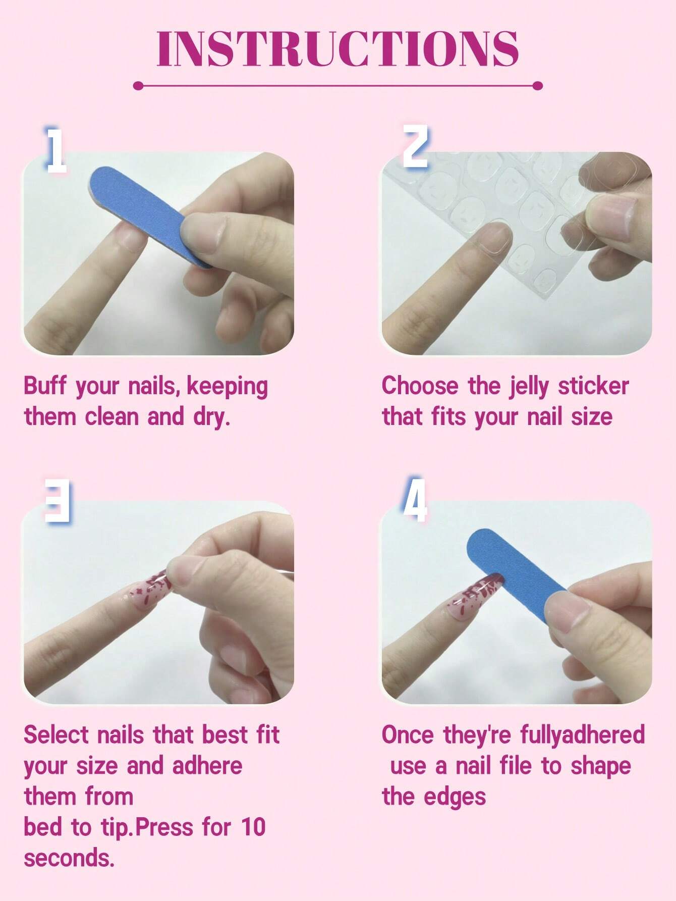 Glamorous 24Pcs Short Square French Press-On Nails Set with Chic White French Tips & Bow Design - Glossy Finish, Includes Jelly Gel & Buffer, Perfect for Parties, Weddings, Casual & Holiday Wear, Reusable Nail Supplies