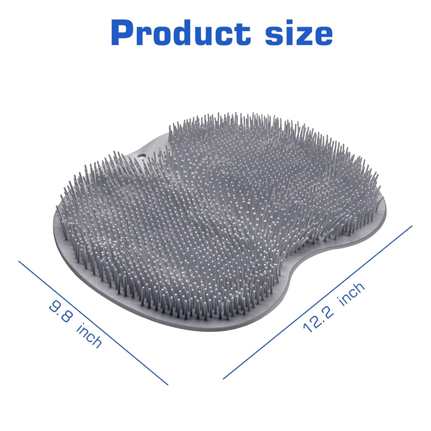 Ultimate Exfoliating Shower Foot Scrubber Mat with Suction Cups - Wall-Mounted Back Washer for All!