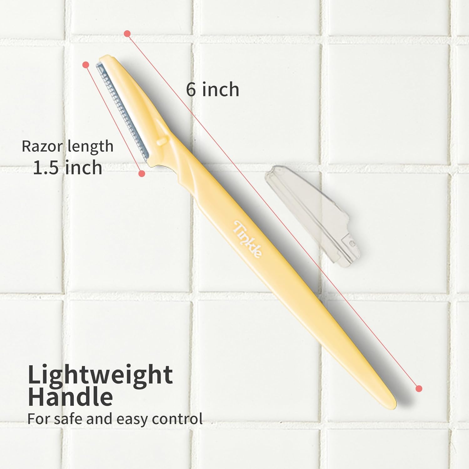 Tinkle Dermaplaning Tool 6-Pack - Effortless Peach Fuzz & Eyebrow Trimming for Women, Safe & Easy Gift Idea!