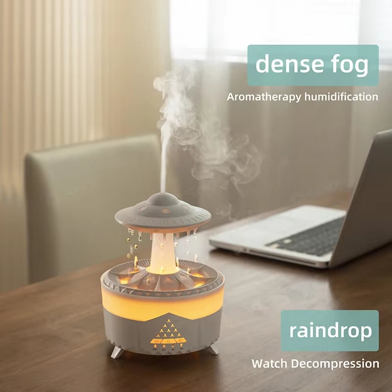Rain Cloud Humidifier with Remote - Magical Raindrop Diffuser & Mushroom Air Humidifier with Soothing Rain Lamp