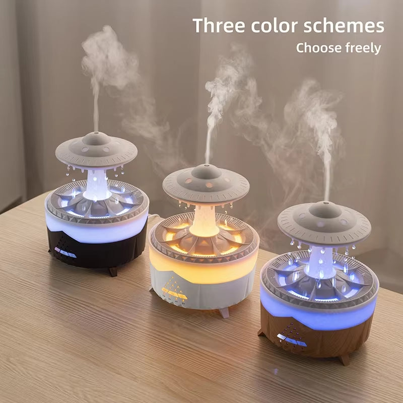 Rain Cloud Humidifier with Remote - Magical Raindrop Diffuser & Mushroom Air Humidifier with Soothing Rain Lamp