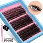 GROINNEYA 3D Faux Mink Cluster Lashes Kit - Achieve Stunning Volume with Wispy Eyelash Extensions
